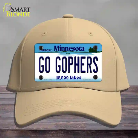 Go Gophers Minnesota State Novelty License Plate Hat Cotton / Khaki