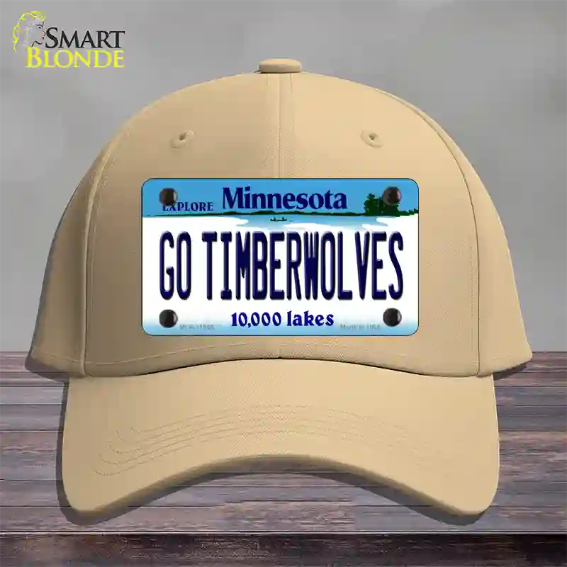 Go Timberwolves Minnesota State Novelty License Plate Hat Cotton / Khaki