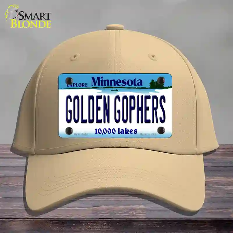 Golden Gophers Minnesota State Novelty License Plate Hat Cotton / Khaki