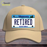 Retired Minnesota State Novelty License Plate Hat Cotton / Khaki