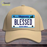 Blessed Minnesota State Novelty License Plate Hat Cotton / Khaki