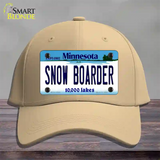 Snow Boarder Minnesota State Novelty License Plate Hat Cotton / Khaki