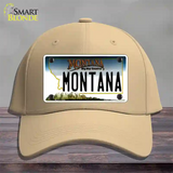 Montana State Novelty License Plate Hat Cotton / Khaki