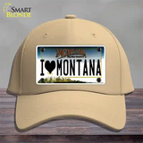 I Love Montana State Novelty License Plate Hat Cotton / Khaki