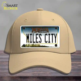 Miles City Montana State Novelty License Plate Hat Cotton / Khaki