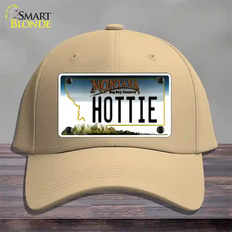 Hottie Montana State Novelty License Plate Hat Cotton / Khaki