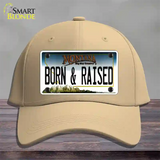 Born and Raised Montana State Novelty License Plate Hat Cotton / Khaki