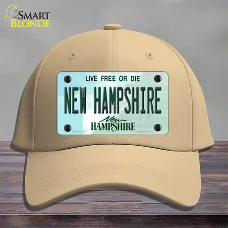 New Hampshire State Novelty License Plate Hat Cotton / Khaki