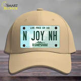 N Joy NH New Hampshire State Novelty License Plate Hat Cotton / Khaki