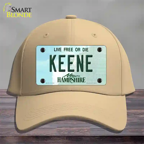 Keene New Hampshire State Novelty License Plate Hat Cotton / Khaki