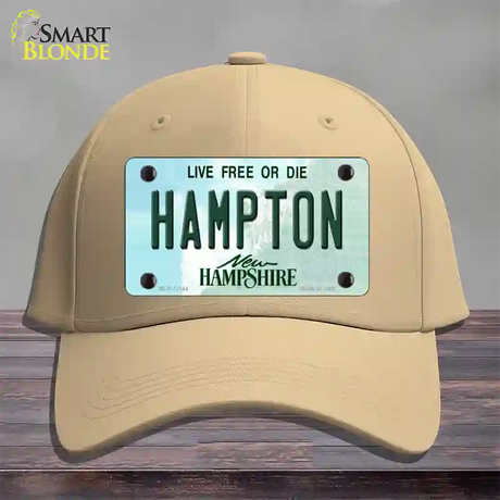 Hampton New Hampshire State Novelty License Plate Hat Cotton / Khaki