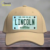 Lincoln New Hampshire State Novelty License Plate Hat Cotton / Khaki