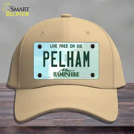 Pelham New Hampshire State Novelty License Plate Hat Cotton / Khaki