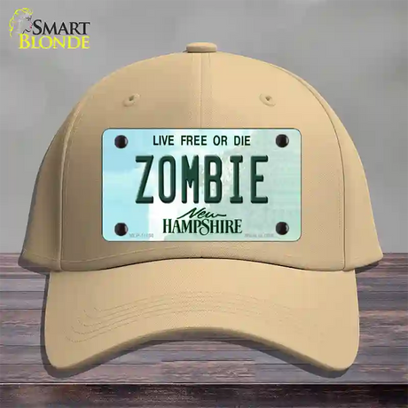 Zombie New Hampshire State Novelty License Plate Hat Cotton / Khaki