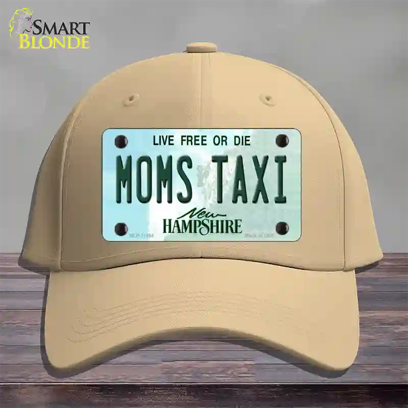 Moms Taxi New Hampshire State Novelty License Plate Hat Cotton / Khaki