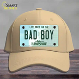 Bad Boy New Hampshire State Novelty License Plate Hat Cotton / Khaki