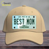 Best Mom New Hampshire State Novelty License Plate Hat Cotton / Khaki