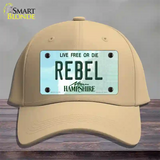 Rebel New Hampshire State Novelty License Plate Hat Cotton / Khaki