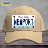 New Port Rhode Island State Novelty License Plate Hat Cotton / Khaki