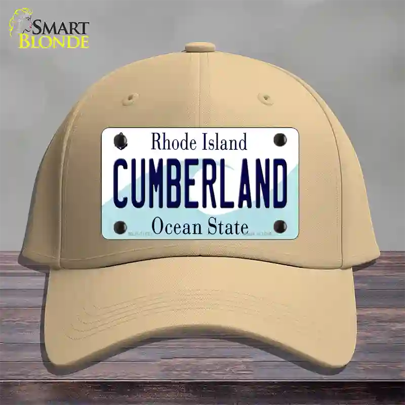 Cumberland Rhode Island State Novelty License Plate Hat Cotton / Khaki