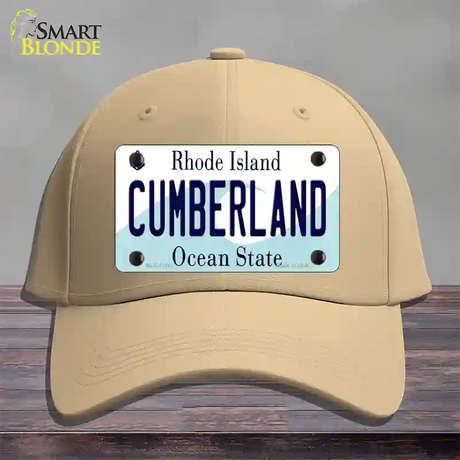 Cumberland Rhode Island State Novelty License Plate Hat Cotton / Khaki