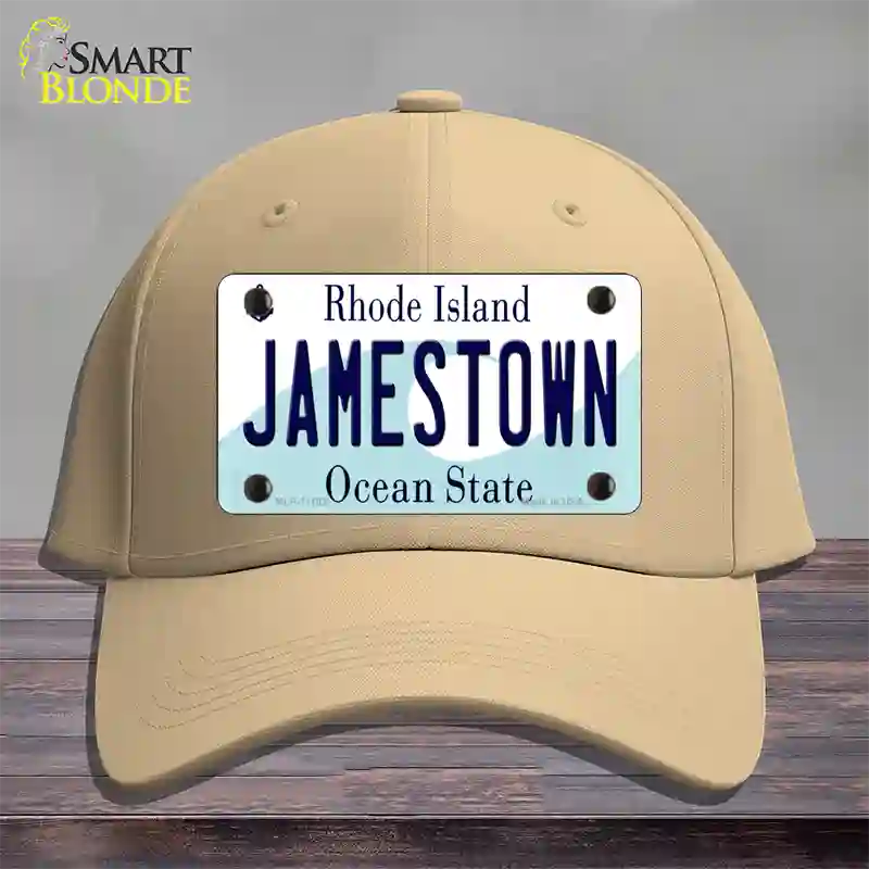 Jamestown Rhode Island State Novelty License Plate Hat Cotton / Khaki