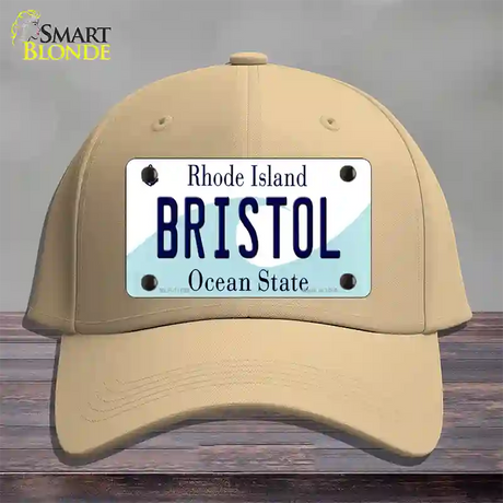 Bristol Rhode Island State Novelty License Plate Hat Cotton / Khaki