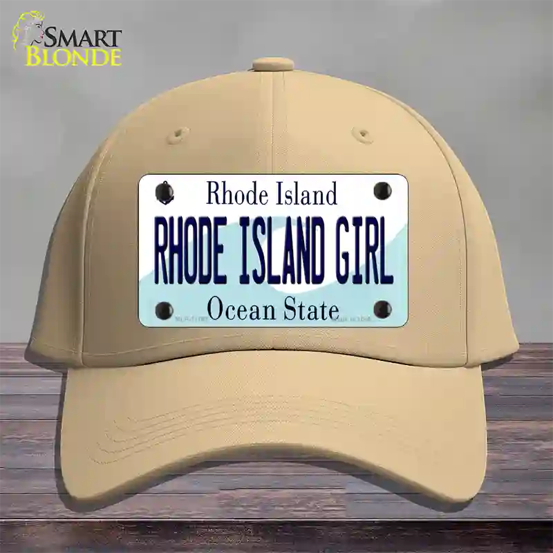 Rhode Island Girl Rhode Island State Novelty License Plate Hat Cotton / Khaki