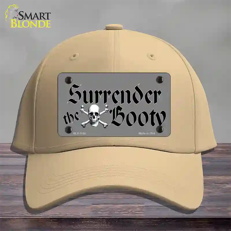 Surrender The Booty Novelty License Plate Hat Cotton / Khaki