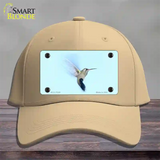 Hummingbird In Flight, Blue Novelty License Plate Hat Cotton / Khaki