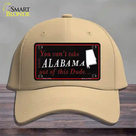 Alabama Dude Novelty License Plate Hat Cotton / Khaki