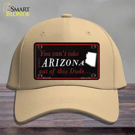 Arizona Dude Novelty License Plate Hat Cotton / Khaki