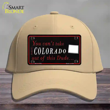 Colorado Dude Novelty License Plate Hat Cotton / Khaki