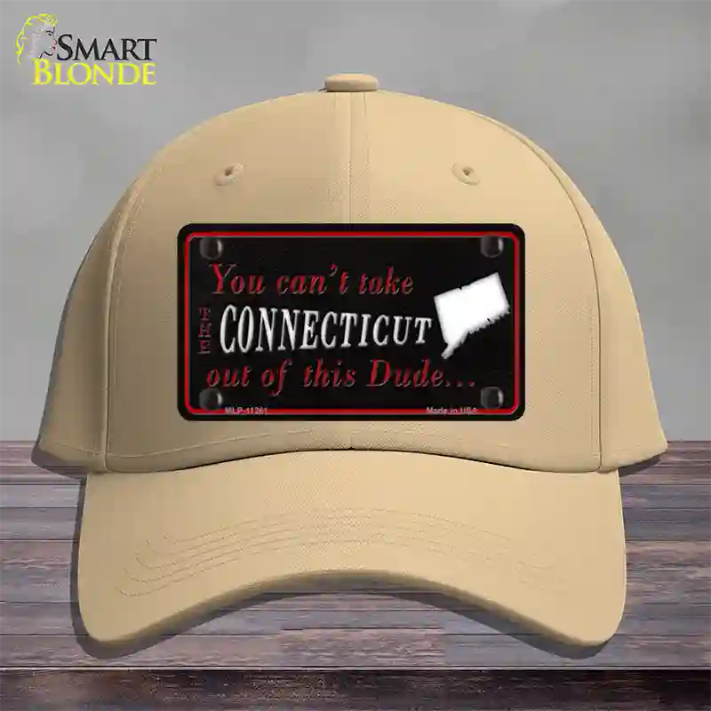 Connecticut Dude Novelty License Plate Hat Cotton / Khaki