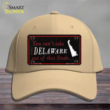 Delaware Dude Novelty License Plate Hat Cotton / Khaki