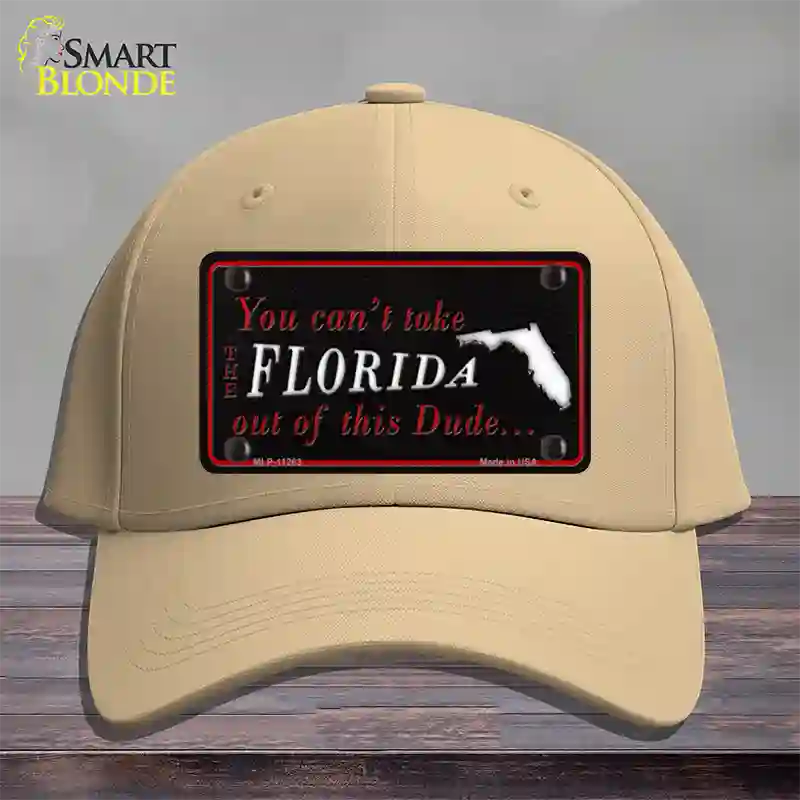 Florida Dude Novelty License Plate Hat Cotton / Khaki