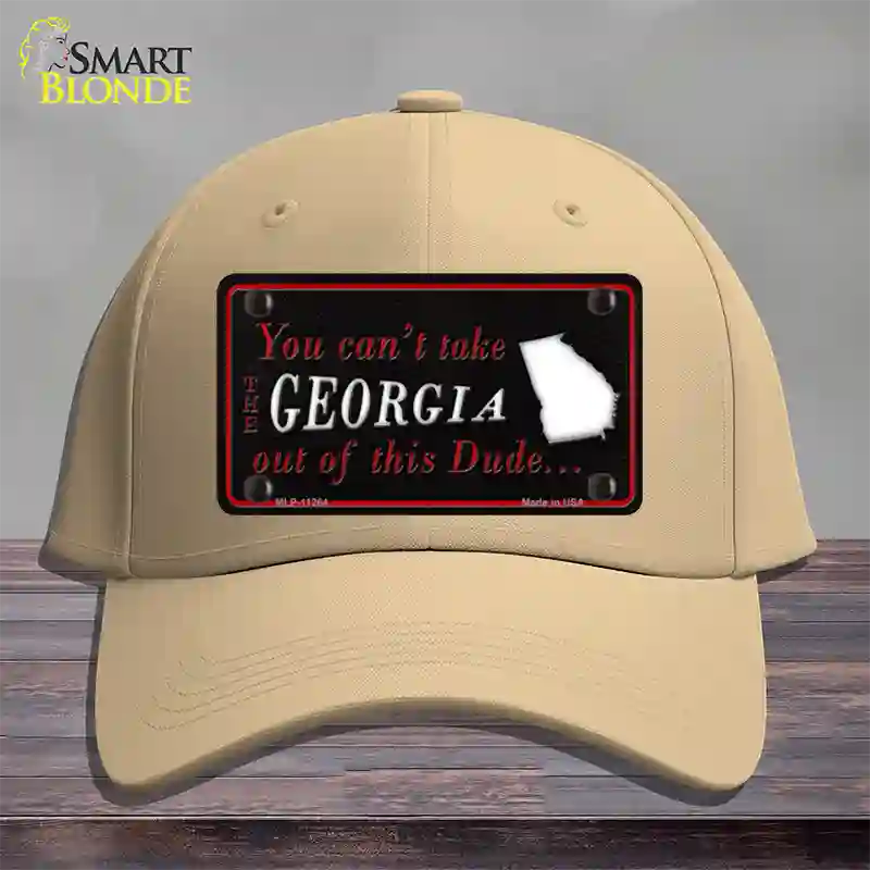 Georgia Dude Novelty License Plate Hat Cotton / Khaki