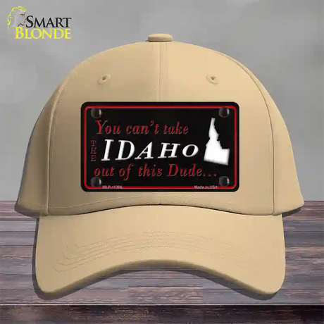 Idaho Dude Novelty License Plate Hat Cotton / Khaki