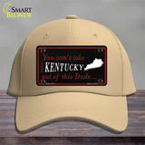 Kentucky Dude Novelty License Plate Hat Cotton / Khaki