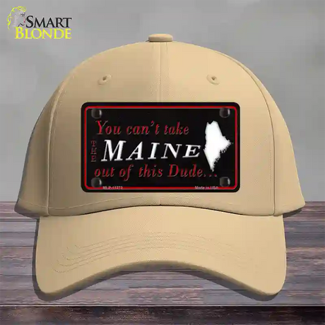 Maine Dude Novelty License Plate Hat Cotton / Khaki