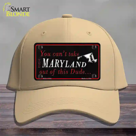 Maryland Dude Novelty License Plate Hat Cotton / Khaki