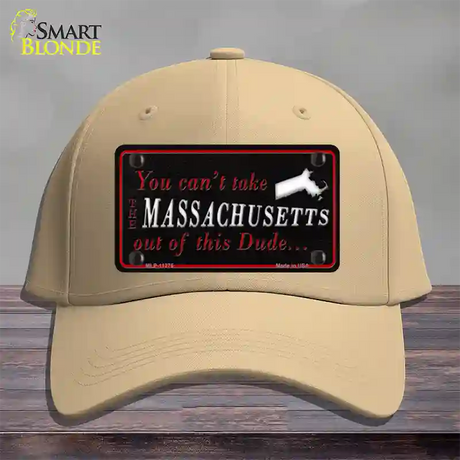 Massachusetts Dude Novelty License Plate Hat Cotton / Khaki