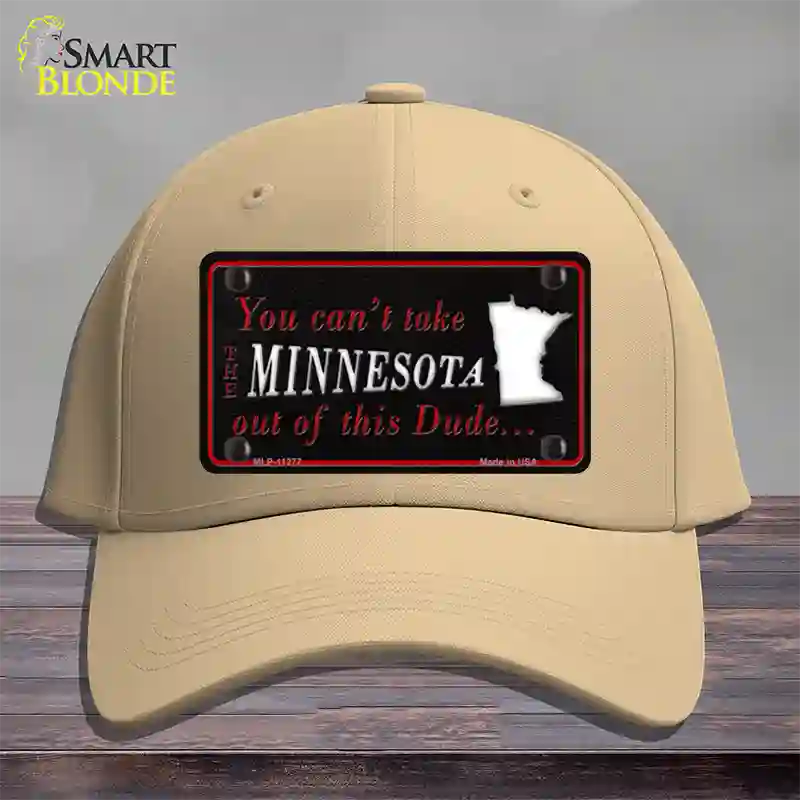 Minnesota Dude Novelty License Plate Hat Cotton / Khaki