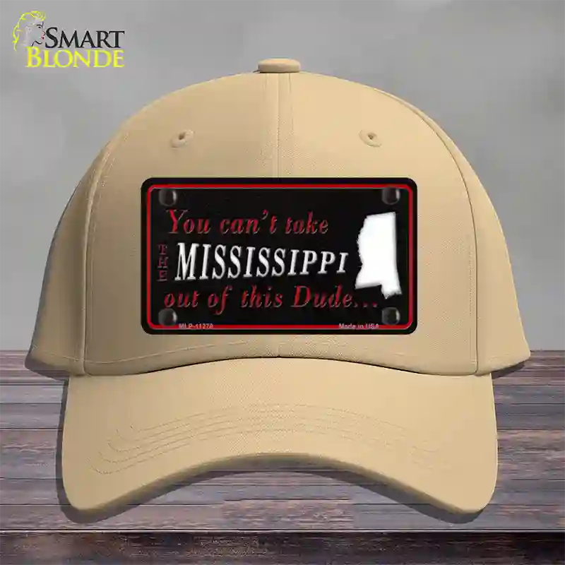 Mississippi Dude Novelty License Plate Hat Cotton / Khaki