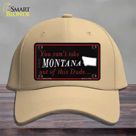 Montana Dude Novelty License Plate Hat Cotton / Khaki