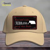 Nebraska Dude Novelty License Plate Hat Cotton / Khaki