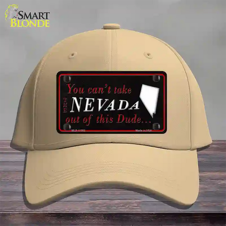 Nevada Dude Novelty License Plate Hat Cotton / Khaki