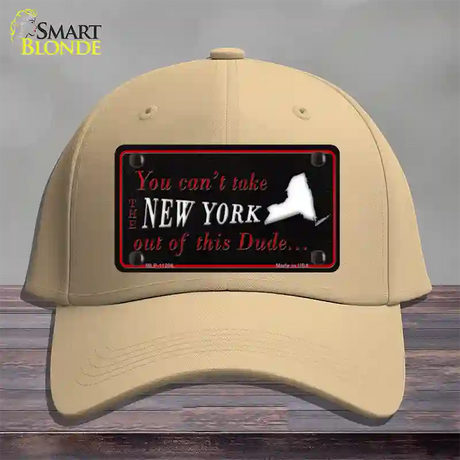 New York Dude Novelty License Plate Hat Cotton / Khaki