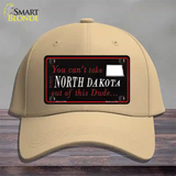 North Dakota Dude Novelty License Plate Hat Cotton / Khaki