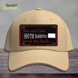 South Dakota Dude Novelty License Plate Hat Cotton / Khaki